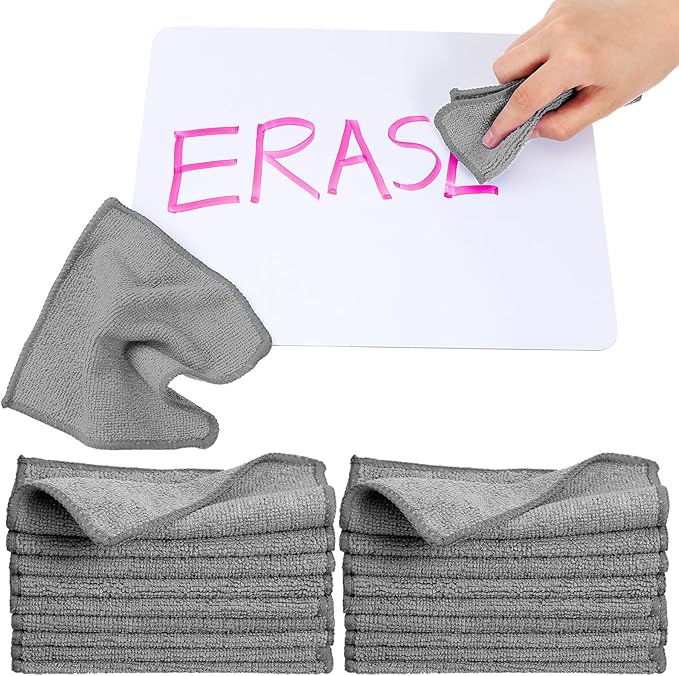 Tanlade Cleaning Cloth Dry Erase Cloth Cleaning Rags Reasonable Kitchen Towels Microfiber Towels Cars Wash(6 x 6 Inch,Gray,50 Pcs)