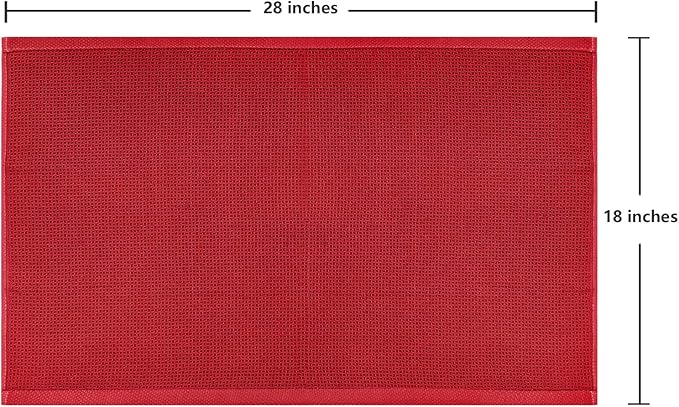 joybest Cotton Kitchen Towels, 4-Pack Waffle Weave Ultra Soft Absorbent Dish Towels Quick Drying Kitchen Dish Cloths, 18 in x 28 in, Red
