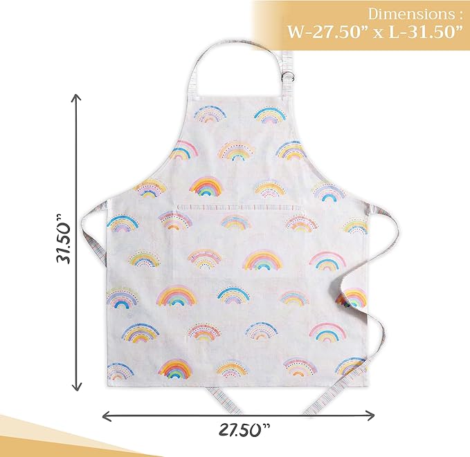 Maison d' Hermine 100% Cotton Apron for women with Pocket Kitchen Chef Apron for Men Cooking Mothers Day Gifts