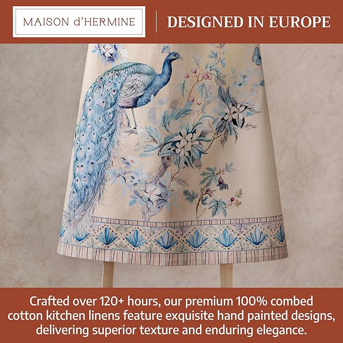 Maison d' Hermine 100% Cotton Apron for women with Pocket Kitchen Chef Apron for Men Cooking Mothers Day Gifts