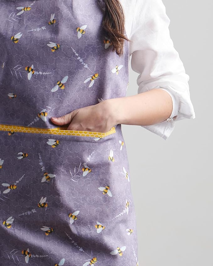Maison d' Hermine 100% Cotton Apron for women with Pocket Kitchen Chef Apron for Men Cooking Mothers Day Gifts