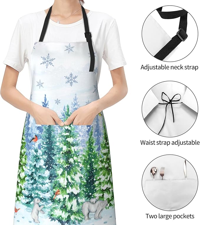 Funny Apron Polyester Grooming Aprons with Pocket for Cooking Kitchen Grilling Adults