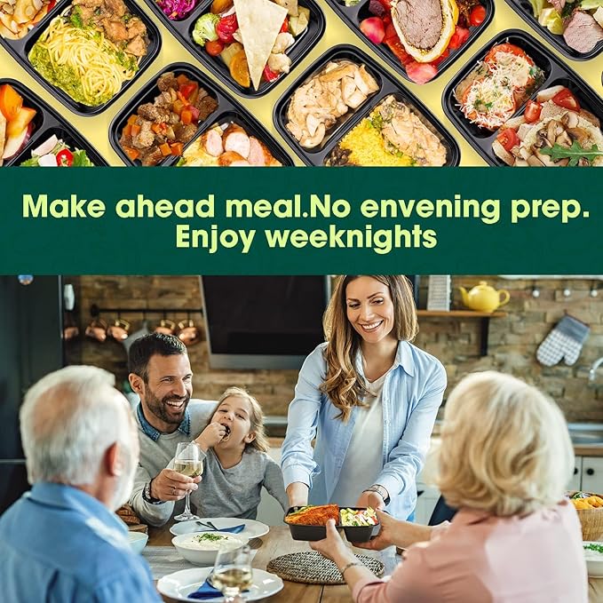 Glotoch 20 Pack 32OZ Meal Prep Containers Reusable Microwave Safe,Extra Large &Thick Food Storage Containers With Lids, Durable Bento Boxes BPA-free, Stackable,Dishwasher/Freezer Safe