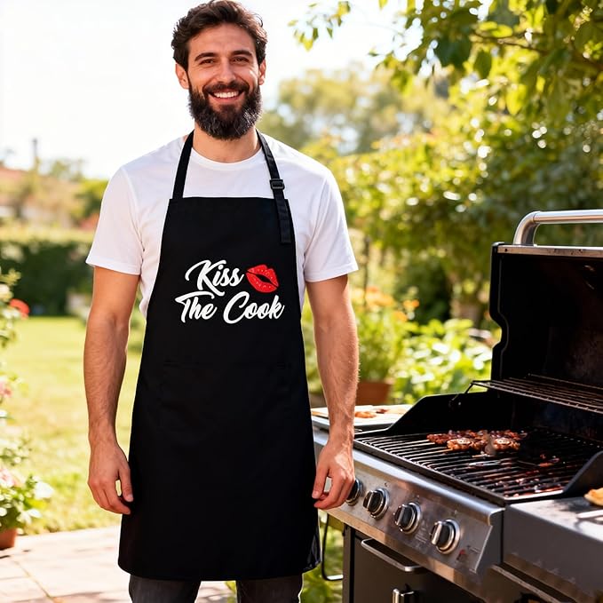 Funny Apron Adjustable Cooking Kitchen Chef Apron Funny Bib Aprons For Women Men