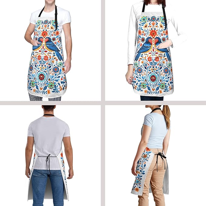 Funny Apron Polyester Grooming Aprons with Pocket for Cooking Kitchen Grilling Adults