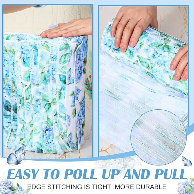 36 Pack Reusable Cleaning Cloths Washable Cotton Kitchen Dish Towels for Home Party Supplies Bulk, 9.84x11.81in (Hydrangea)