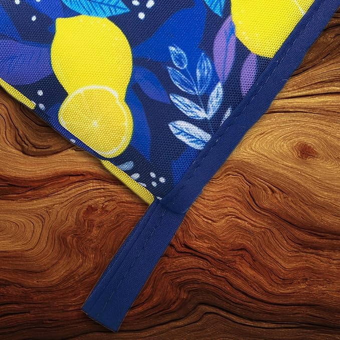 Lemon Oven Mitts, High Heat Resistant Kitchen Oven Gloves, Mini Silicone Oven Mitts, Non-Slip Grip Surfaces and Hanging Loop for Grilling, Baking, Cooking and Microwave, Gift