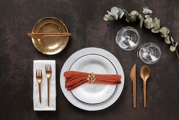 ACCENTHOME Rust Cloth Napkins Set of 6 18x18 inch Cotton Dinner Napkins - Washable Soft Premium Hotel Quality Reusable Napkins Perfect Table Napkins for Family Dinners, Weddings & Everyday Use