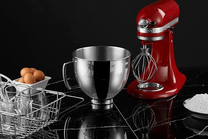 5 QT Stainless Steel Mixer Bowl Compatible With KITCHENAID TILT-HEAD STAND MIXERS 4.5-Quart (4.3 L) And 5-Quart (4.7 L) (Stainless Steel Polished)