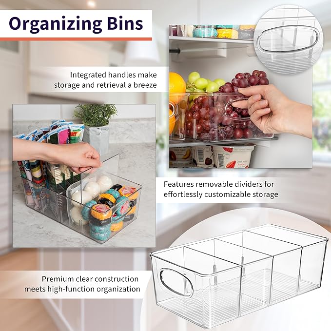 Pantry Organizers and Storage, Cabinet Organizer Kitchen Organizers and Storage - Fridge Organizer, Drawer Organizer & Snack Organizer - Refrigerator Organizers and Storage, Cupboard Shelf Organizer