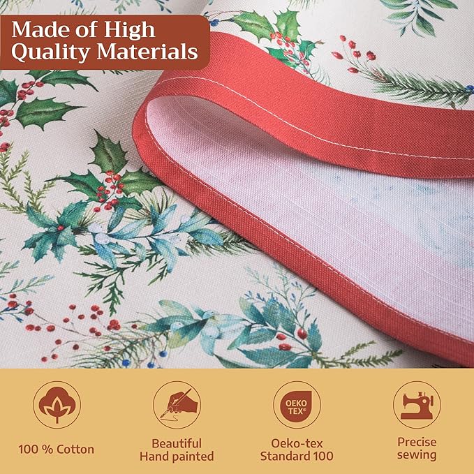 Maison d' Hermine 100% Cotton Apron for women with Pocket Kitchen Chef Apron for Men Cooking Mothers Day Gifts