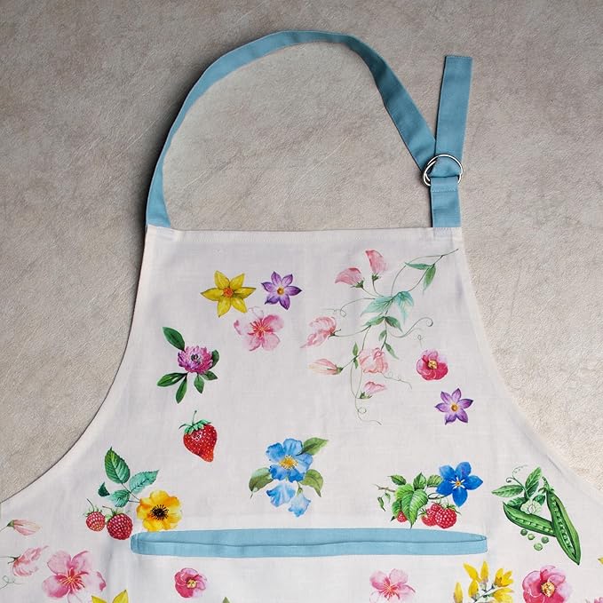 Maison d' Hermine 100% Cotton Apron for women with Pocket Kitchen Chef Apron for Men Cooking Mothers Day Gifts