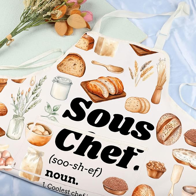 VAMSII Sous Chef Apron Gift for Chefs Cooking Lover Gift BBQ Griller Culinary Gift Pastry Sous Chef Gift Baking Themed Gift