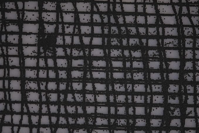 modern-twist 14"X16" Rectangular Silicone Placemat, BPA, PVC-Free Table Mat, Dishwasher Safe, Linen Print in Black, Pack of 1