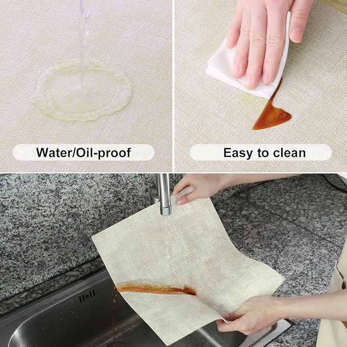 Homaxy Faux Leather Heat Resistant Placemats for Dining Table Set of 12, Waterproof Wipeable Washable PU Table Mats, Easy to Clean Anti-Slip Place Mats, 11.8" x 17", Beige