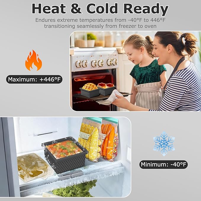 Silicone Freezer Molds for Soup Cube - 2-Cup Freezer Storage Container Tray with Lid,4 Pack Stackable Ice Cube Trays for Portion Control,Food Storage Meal Prep,Oven & Dishwasher Safe