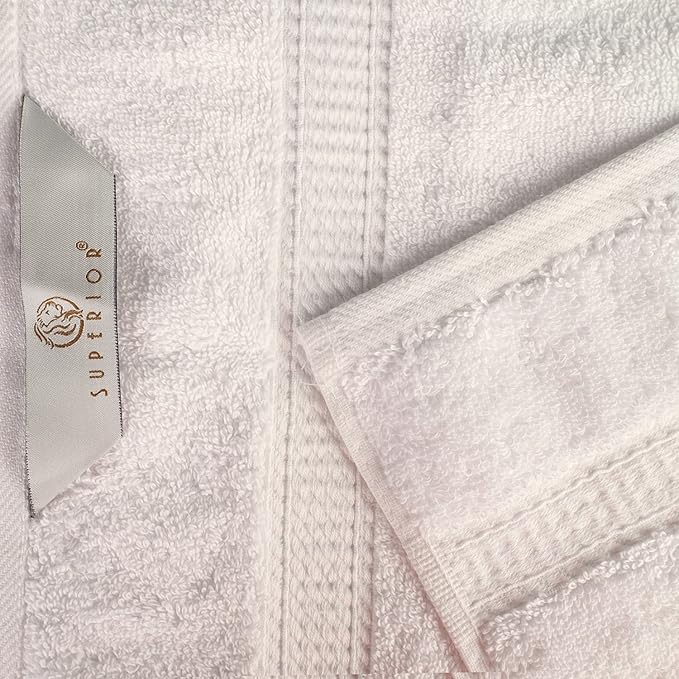 SUPERIOR Egyptian Cotton Pile 8 Piece Towel Set, Includes 2 Bath, 2 Hand, 4 Face Towels/Washcloths, Ultra Soft Luxury Towels, Thick Plush Essentials, Guest Bath, Spa, Hotel Bathroom, Cream