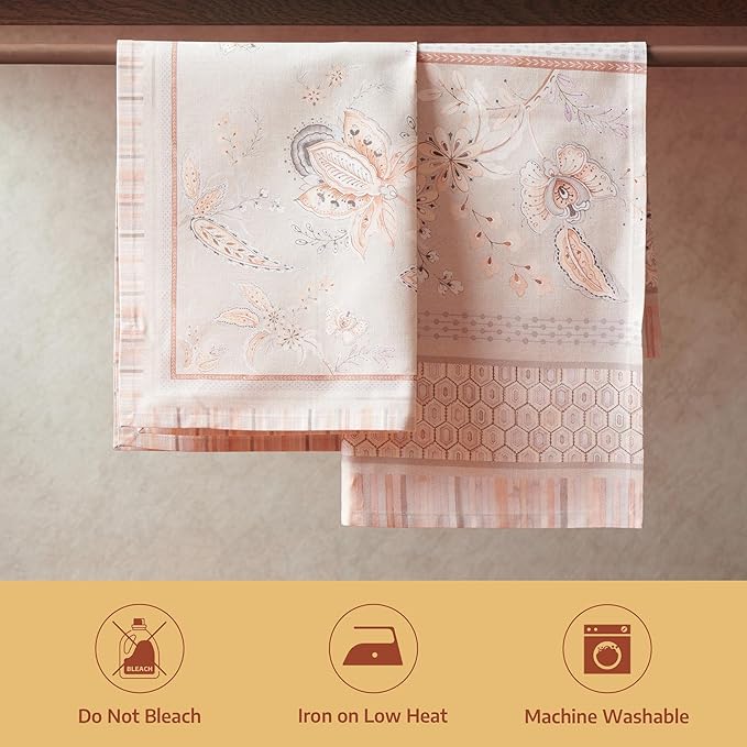 Maison d' Hermine Dish Cloth 100% Combed Cotton Premium Set of 3 Easter Dish Towels for Hotel Quality, Dining, Kitchen, Parties & Tea, Society Florals (20"x27.50")