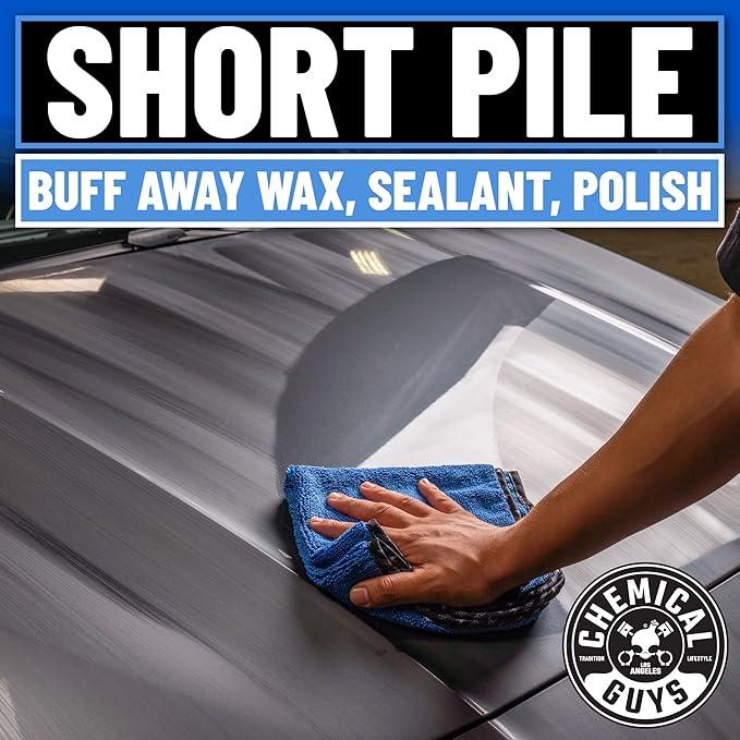Chemical Guys Professional Grade Premium Microfiber Towels for Cars, Blue, 16" x 16", Ultra-Soft and Scratch-Free Car Detailing Cloths for Trucks, Motorcycles, and More - 24 Pack