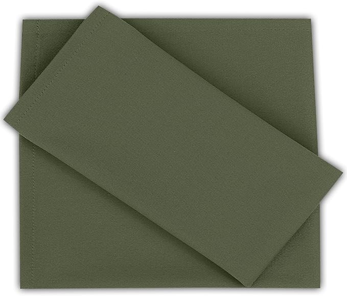 Ruvanti Cloth Napkins Set of 4, 18x18 Inches Napkins Cloth Washable, Soft, Durable, Absorbent, Cotton Blend. Table Dinner Napkins Cloth for Hotel, Lunch, Restaurant, Wedding Parties - Martini Olive
