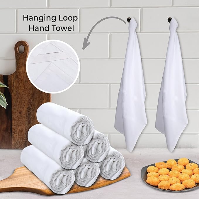 Urban Villa Flour Sack Kitchen Towels (27x27 Inches 12 Pack) Extra Large Premium White DishTowels 100% Cotton Flour Sack Kitchen Towels for Embroidery, DIY Projects, Cloth Diapers, Cheese Strainers