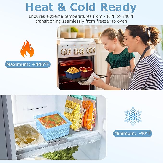 Silicone Freezer Molds for Soup Cube - 2-Cup Freezer Storage Container Tray with Lid,4 Pack Stackable Ice Cube Trays for Portion Control,Food Storage & Meal Prep (Green+Light Blue+Burgundy+Dark Blue)