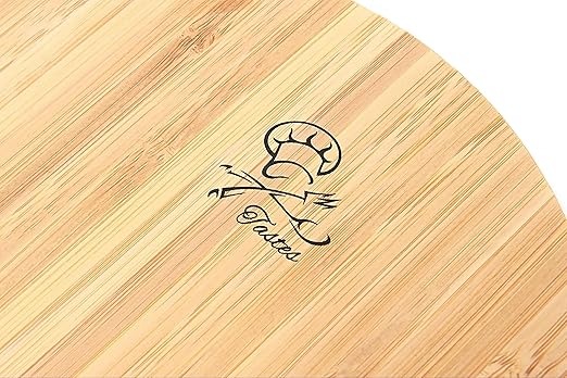 Tastes Round Wood Digital Kitchen Scale, up to 5KG, with All Units and Decorative Design