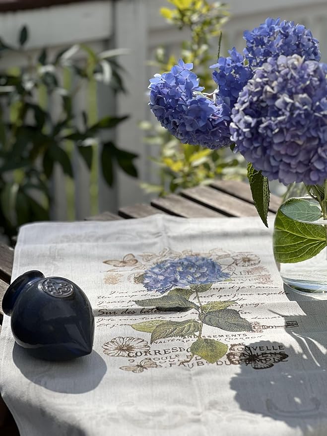 Grand Duchy - Fine Linen Kitchen Tea Towels - Set of 3 - Linen Cotton Blend - Soft, Useful, Beautiful for Kitchen, Dining, Cooking - 23'' x 17.5'' - Make A House A Home - Made in Europe