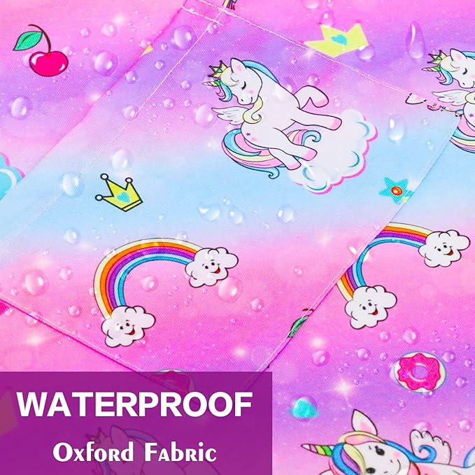 PASHOP 2 Pack Kids Apron Rainbow Unicorn Toddler Apron With Pockets for Kids Girls Boys Cooking Baking Painting