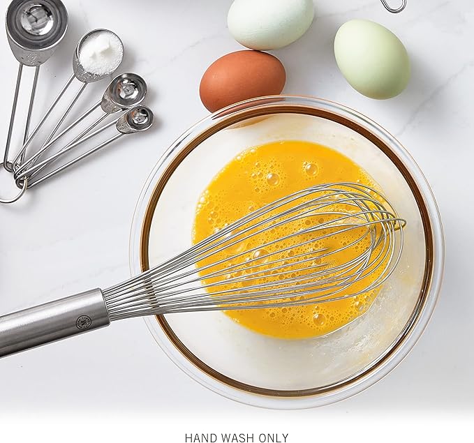 Martha Stewart Richburn 12-Inch Stainless Steel Balloon Whisk – Satin Finish, Durable Kitchen Whisk for Mixing and Whipping