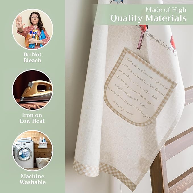 Maison d' Hermine 100% Cotton Apron for women with Pocket Kitchen Chef Apron for Men Cooking Mothers Day Gifts