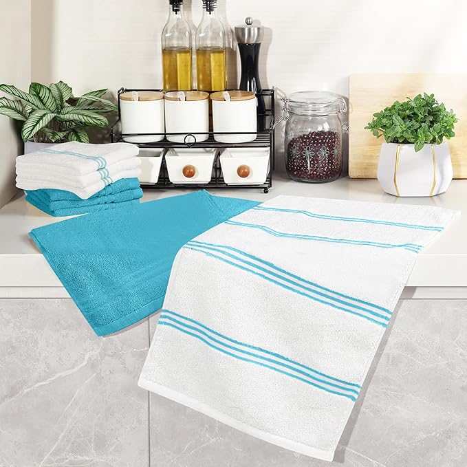 Silicone Oven Mitts Pot Holder Kitchen-Towels100% Cotton Dish Towels for Kitchen,Super Soft and Absorbent Kitchen Hand Towels/Tea Towels.Pot Holder,Oven Mitt Heat Resistant,Silicone Grip,Gift Set