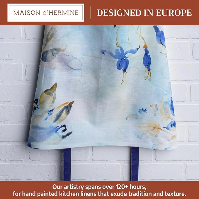 Maison d' Hermine 100% Cotton Apron for women with Pocket Kitchen Chef Apron for Men Cooking Mothers Day Gifts