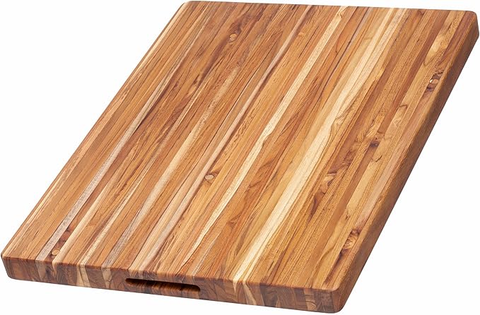 Teakhaus Cutting Board - Extra Large (XL) Wood Cutting Board with Grip Handles - Holiday Gift Ideas for Men and Women - Gift-Ready, Reversible, Edge Grain Wood, Knife Friendly - FSC Certified