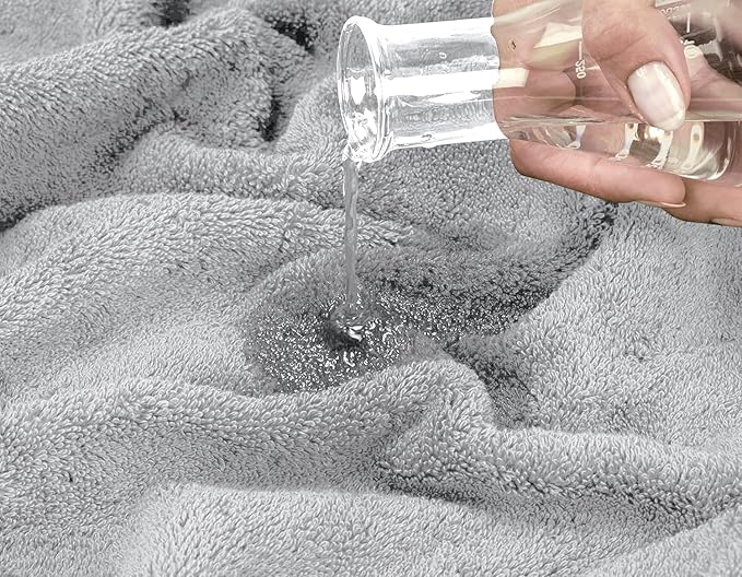 Oakias Premium Towel Set 600 GSM 8 Piece Silver - 100% Ring Spun Cotton Highly Absorbent Towels Set - Super Soft Bathroom Towel Set - Hotel Quality Double Stitched Hem - Ideal for Hotels, Spa, Gym