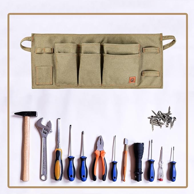 MAKALU Canvas Waist Tool Apron/Waist Utility Apron/Carpenter Waist Apron