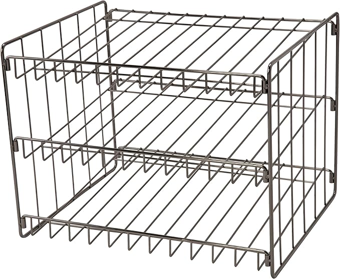 Kitchen Details 3 Tier Can Organizer | Canned Food Storage Rack | Kitchen Cabinet and Pantry Organization | Holds 36 Cans | Space Saving | Onyx