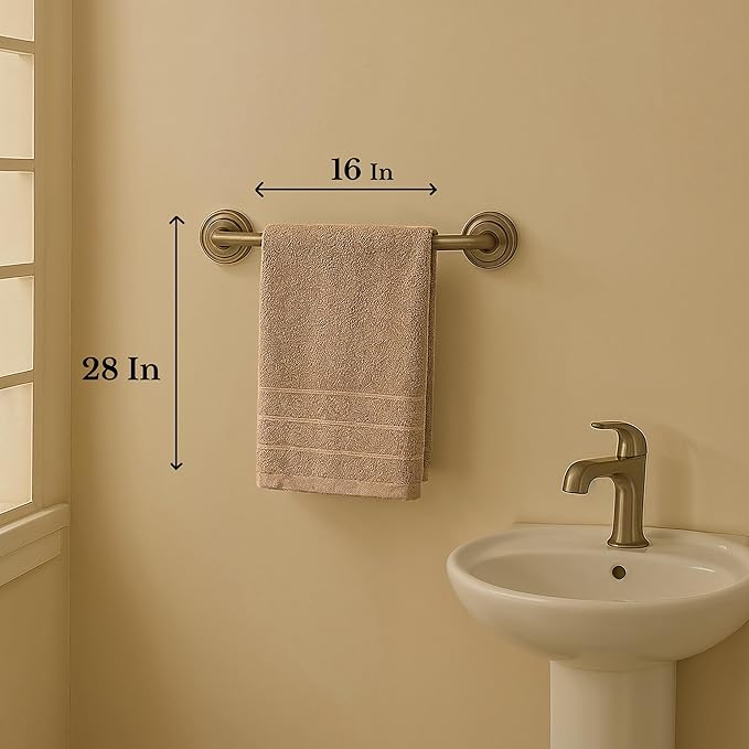 Casa Platino Bathroom Hand Towels - 6 Pack (16"x28"), 100% Ringspun Cotton Hand Towel Set - Soft, Lightweight, Fade & Shrink Resistant - Everyday Use, Face Towels for Bathroom, Gym and Travel - Taupe