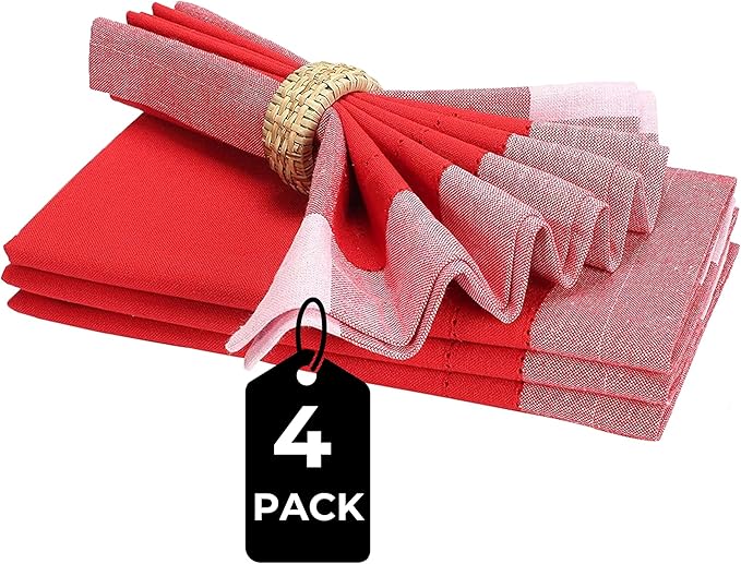 Homidate Cloth Dinner Napkins – Machine Washable Reusable Fabric Napkins for Weddings, Parties & Table Decorations
