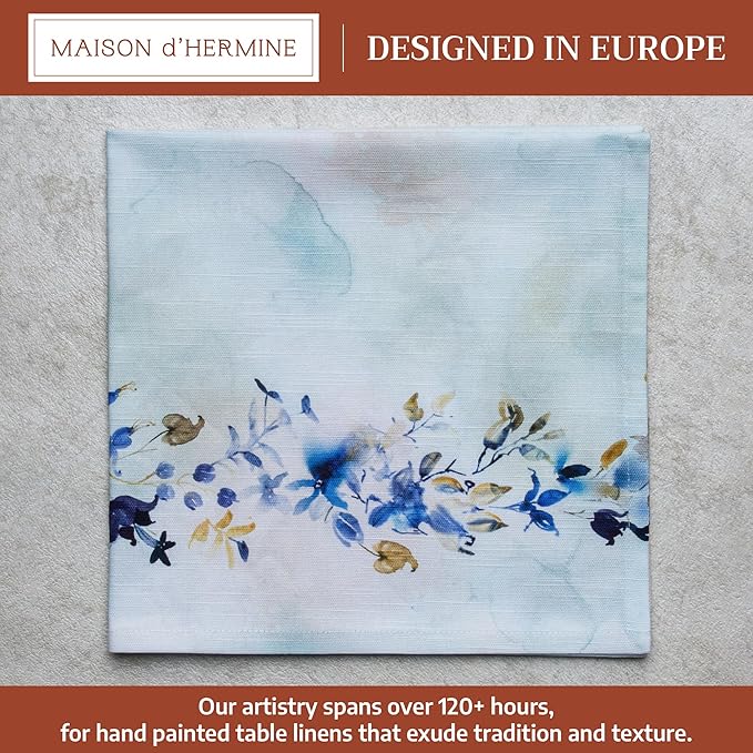 Maison d' Hermine Cloth Napkins Set of 4 100% Cotton Everyday Reusable Square Napkins Cloth Washable Dinner Wedding Restaurant Gifts for Mothers Day Spring/Summer (Lazy Summer Days, 20" x 20")
