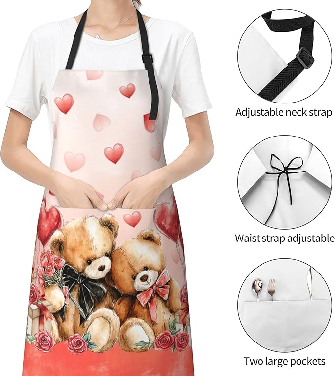 Funny Apron Polyester Grooming Aprons with Pocket for Cooking Kitchen Grilling Adults