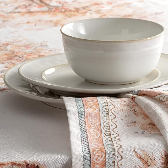 Maison d' Hermine Cloth Napkins Set of 4 100% Cotton for Thanksgiving Christmas Decorations Everyday Reusable Square Fall Napkins Cloth Washable Dinner Party (Giving Thanks, 20"x20")