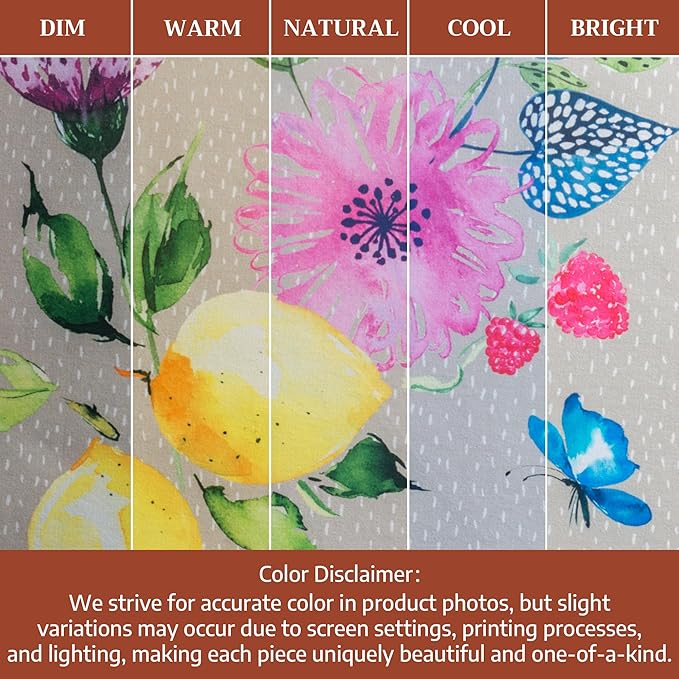 Maison d' Hermine Kitchen Towels Set of 3 100% Cotton 27.50" x 20" Reusable Cloth Tea Dish Towels Absorbent with Hanging Loop for Kitchen Gifts for Mothers Day Spring/Summer (Jardin D'Ete - Fog)