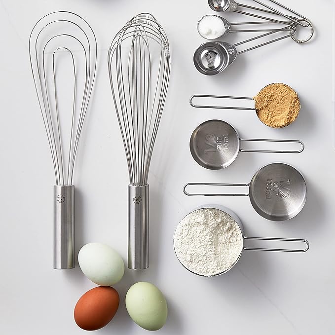 Martha Stewart Richburn 12-Inch Stainless Steel Balloon Whisk – Satin Finish, Durable Kitchen Whisk for Mixing and Whipping