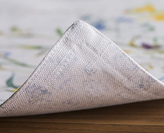 Maison d' Hermine Placemats Set of 4 100% Cotton Washable Cloth Place Mats Reusable Table Mats for Kitchen Dining Party Wedding Gifts for Mothers Day Spring/Summer (Fleurs De Mai, 13" x 19")