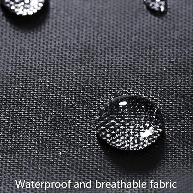 Women Kitchen Apron with Hand Wipe Pockets，Big Pocket,Hand-wiping, Waterproof for Cooking Baking-Black