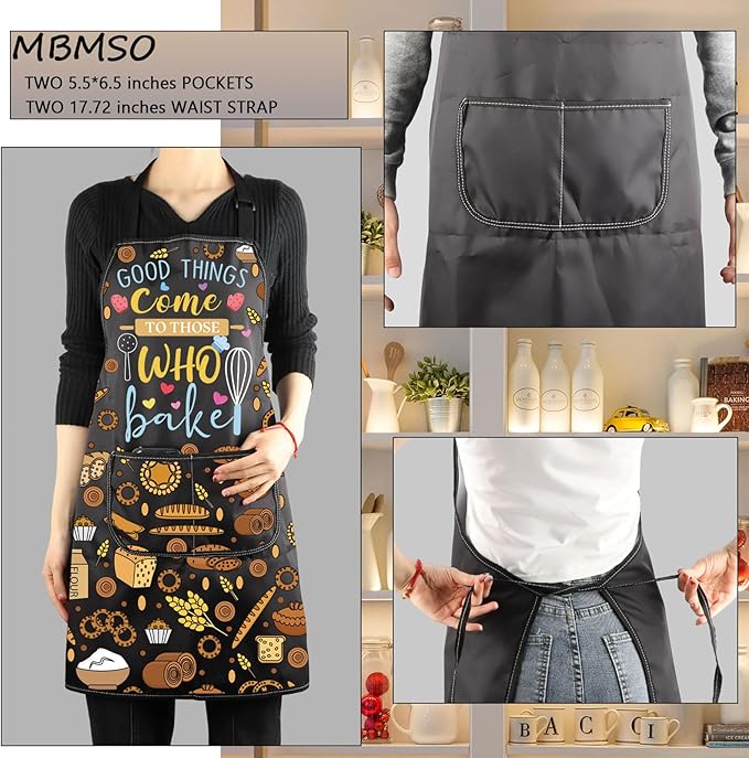 MBMSO Baking Apron the Secret Ingredient is Always Love Apron Baker Gifts Baking Cooking Gifts for Bake Lover Kitchen Apron