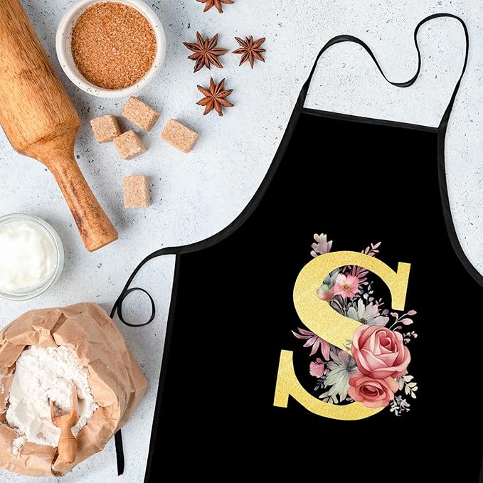 Monogrammed Aprons - A-Z Initial, Letter Aprons for Cooking and Baking