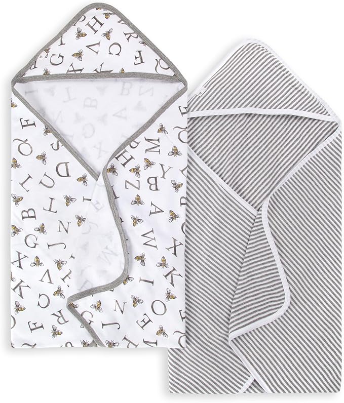 Burts Bees Baby Infant Hooded Towels, Unisex Bath Essentials and Newborn Necessities, Soft Nursery Towel with Hood Set, Size 29 x 29 Inch