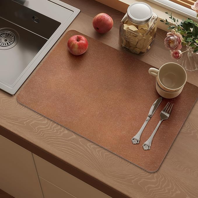 Vinyl Placemats Set of 6-12x17 Inch - Heat Resistant Washable Place Mats Waterproof Non-Slip Wipeable Table Mats for Dining Table Decor, Indoor/Outdoor Plastic Mat